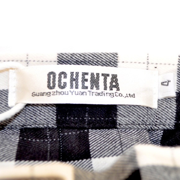 NWT Ochenta Black and White Plaid Pleated Heavy Material Skirt Women’s Size 4 - Picture 7 of 8